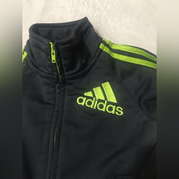 Adidas 24 months kids zip up jacket grey/green - Picture 5 of 5